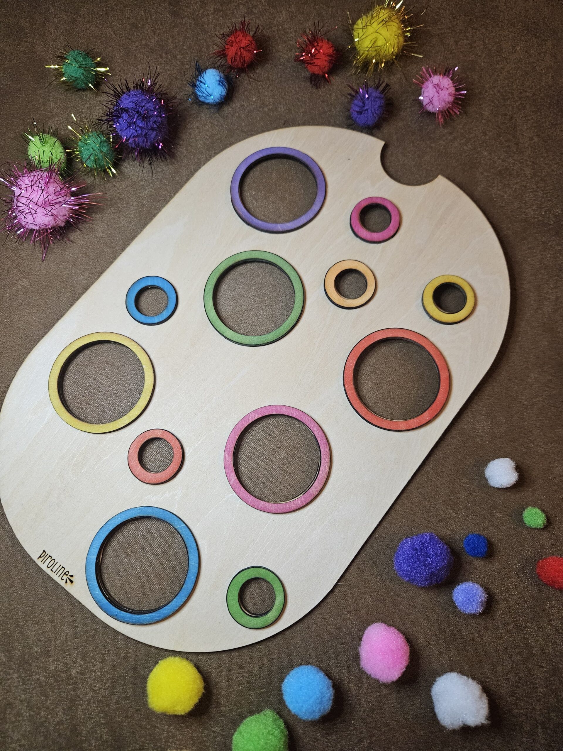 Pompons & Couleurs : mon jeu Montessori évolutif