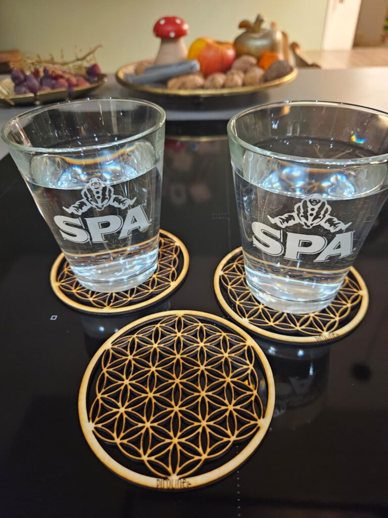 Fleur de vie, des sous-verres pour dynamiser l&rsquo;eau